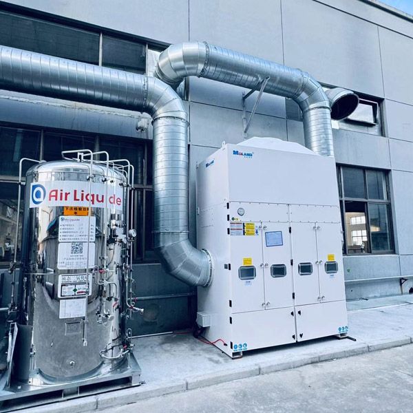 上海某電力設備公司除塵項目安裝完成