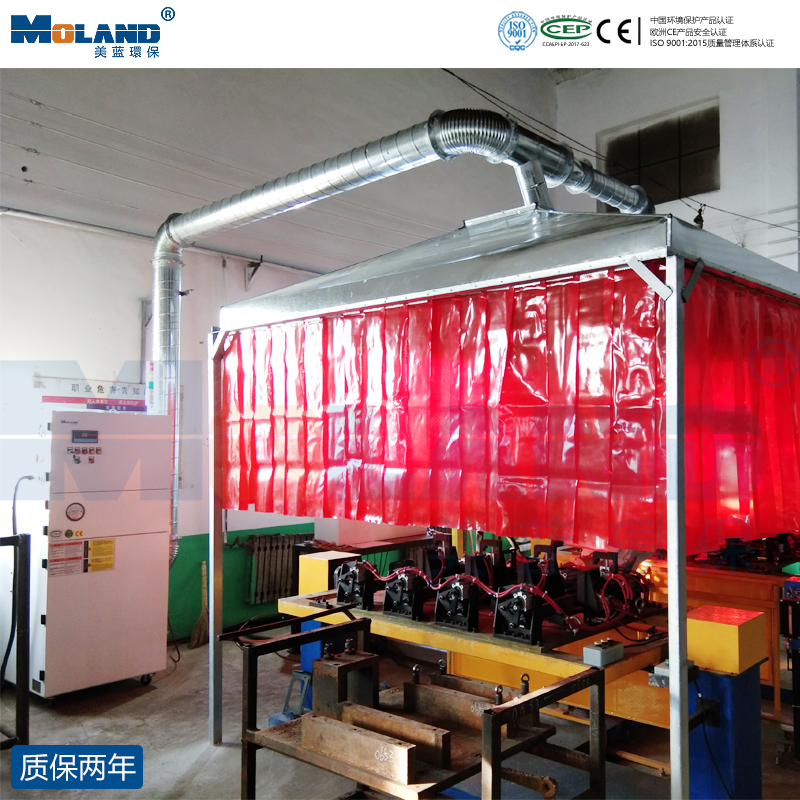 焊接機(jī)器人罩口式除塵方案